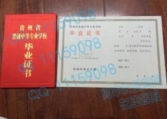 贵州省中专毕业证样板(样本)
